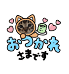 猫とうさぎの挨拶スタンプ☆ちろみるこ（個別スタンプ：12）