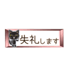 いつもの黒猫、省スペース（個別スタンプ：40）