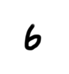 手書きの数字（個別スタンプ：6）
