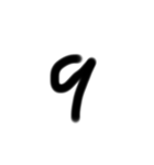 手書きの数字（個別スタンプ：9）