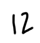 手書きの数字（個別スタンプ：11）