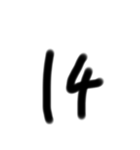 手書きの数字（個別スタンプ：13）