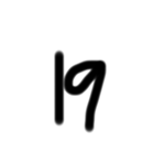 手書きの数字（個別スタンプ：19）