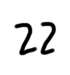 手書きの数字（個別スタンプ：22）