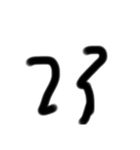 手書きの数字（個別スタンプ：23）