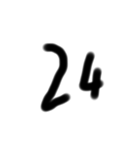 手書きの数字（個別スタンプ：24）