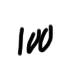 手書きの数字（個別スタンプ：28）