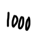手書きの数字（個別スタンプ：31）