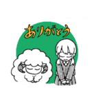 Sheep meets girl（個別スタンプ：24）