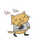 Juns秋の長袖ねこ達（個別スタンプ：14）