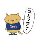 Juns秋の長袖ねこ達（個別スタンプ：30）