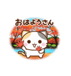 動く♪京都の三毛猫さん【秋ver.】（個別スタンプ：1）