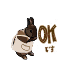 営業部所属、うさぎの「きび」と申します。（個別スタンプ：10）