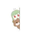 よじゃらんべあー(女の子 と くま)（個別スタンプ：13）