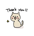 生きた英語日常使いできるスタンプwithねこ（個別スタンプ：1）