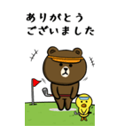 ゴルフ好きの為の☆BROWN ＆ FRIENDS（個別スタンプ：18）