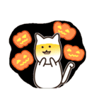 白にゃんの秋・ハロウィン（個別スタンプ：11）