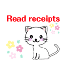 猫 English phrases Read receipts  既読（個別スタンプ：1）