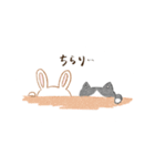 うさぎとねこと、にんげん（個別スタンプ：8）