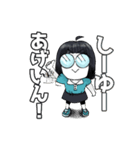 おもしろかわいい☆ねこ男子とメガネ女子（個別スタンプ：8）