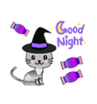 猫 ハロウィン/ハロパ/OK/Good night/（個別スタンプ：3）