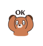 眠そうなクマたちへ1（個別スタンプ：5）