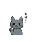 灰色ねこファミリー（個別スタンプ：12）