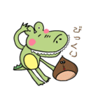 食欲？スポーツ？芸術？秋のワニ吉！！（個別スタンプ：6）