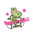 食欲？スポーツ？芸術？秋のワニ吉！！（個別スタンプ：10）