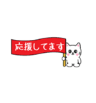 白いねこ8(省スペース)（個別スタンプ：15）