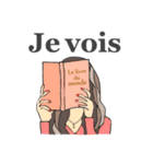 世界の女の子 「シンプル仏語」（個別スタンプ：11）