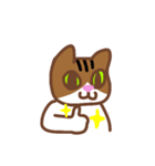 三毛猫のLINE公式風スタンプ ミドリイロ（個別スタンプ：6）