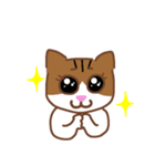 三毛猫のLINE公式風スタンプ ミドリイロ（個別スタンプ：12）