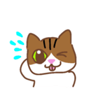 三毛猫のLINE公式風スタンプ ミドリイロ（個別スタンプ：14）