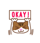 三毛猫のLINE公式風スタンプ ミドリイロ（個別スタンプ：16）