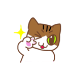 三毛猫のLINE公式風スタンプ ミドリイロ（個別スタンプ：18）