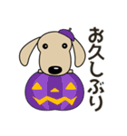 ダックスフンド 日常会話 秋・ハロウィン等（個別スタンプ：22）