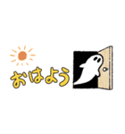 ハロウィンおばけちゃん省スペーススタンプ（個別スタンプ：3）