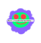 I want U to be happy.（個別スタンプ：7）
