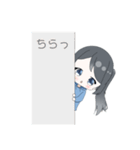 青パーカーの女の子（個別スタンプ：12）