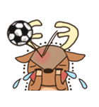 サッカーの好きな鹿【LINEスタンプの日】（個別スタンプ：2）