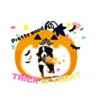 【英語版】可愛い超大型犬ハロウィン X'mas（個別スタンプ：1）