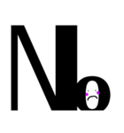 かよ文字アート④（ネガティヴ編）（個別スタンプ：40）