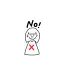 おカッパ女（個別スタンプ：6）