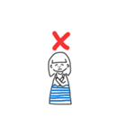 おカッパ女（個別スタンプ：8）