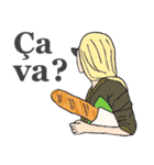 仏語編 綺麗おしゃれガール（個別スタンプ：3）