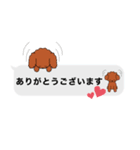 トイプードルレッド系の吹き出しのスタンプ（個別スタンプ：3）