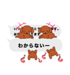 トイプードルレッド系の吹き出しのスタンプ（個別スタンプ：32）