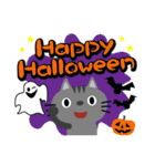 ハロウィンに使える♡ちびねこ絵本タッチ（個別スタンプ：1）