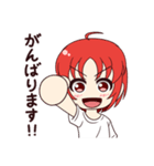 赤い髪の元気な女の子（個別スタンプ：3）